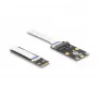 DeLOCK Konverter M.2 Key B+M Stecker auf Mini PCIe Slot flexibles Kabel