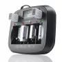 Batterieladegerät everActive NC-900U Universal DC — lädt AA, AAA, C, D, 9V, bis zu 6 Zellen, schwarz