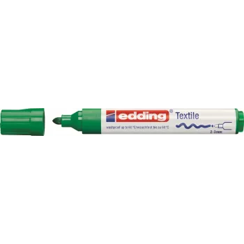 Edding 4500 basic Textilmarker (5 Stück), farbsortiert, 2–3 mm
