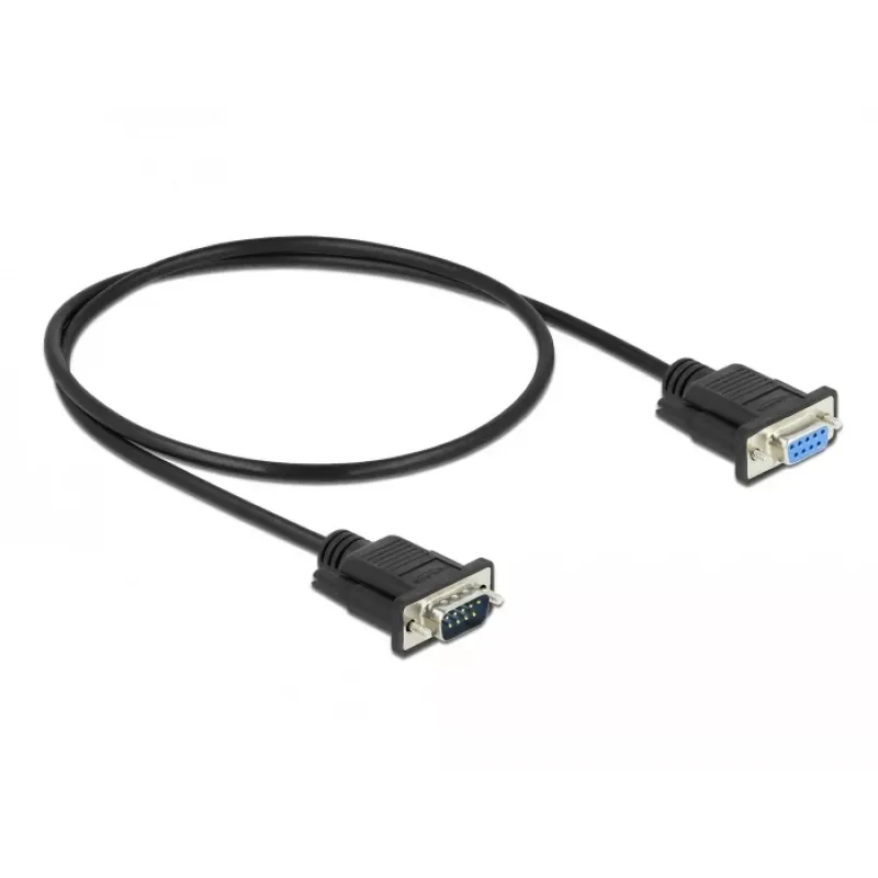 Serielles Kabel DeLOCK 86613 Schwarz 0,5 m RS-232