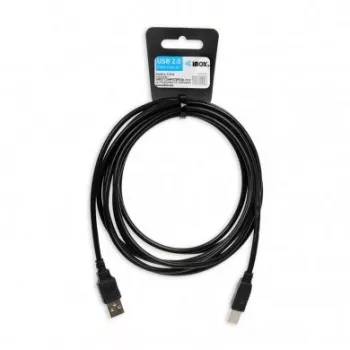 iBox IKU2D USB-Kabel 3 m USB 2.0 USB A USB B Schwarz