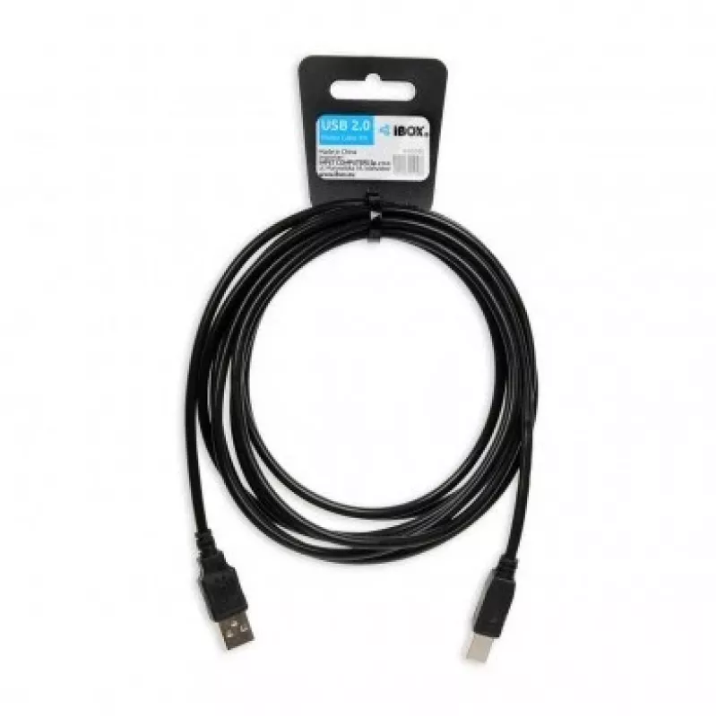 iBox IKU2D USB-Kabel 3 m USB 2.0 USB A USB B Schwarz