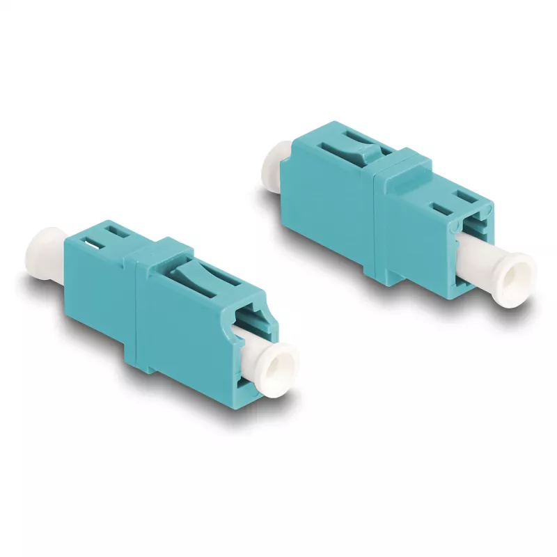 DeLOCK LWL-Kupplung LC Simplex Buchse auf LC Simplex Buchse OM3 aqua