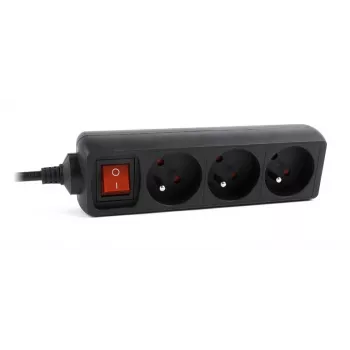 Gembird EG-PSU3F-01 Überspannungsschutz Schwarz 3 AC-Steckdosen 230 V 0,6 m