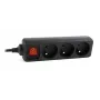 Gembird EG-PSU3F-01 Überspannungsschutz Schwarz 3 AC-Steckdosen 230 V 0,6 m