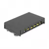 DELOCK Blank Panel 6-Port für Keystone RJ‑Module, schwarz, Metall, für Tisch-/Wand-/Hutschienenmontage