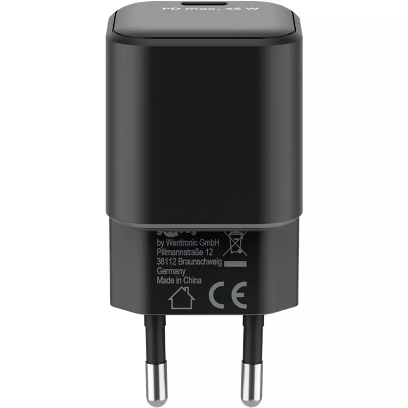 Goobay Ladegerät 65331 Indoor AC Schnellladegerät Schwarz USB Type-C