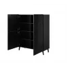 Shelving unit ABETO 100.5 x 40 x 121.5 cm schwarz/glänzend schwarz