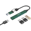 CANYON Hub DS-02 4in1 USB-A/C Grün