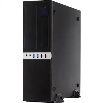 Inter-Tech IT-503 - SFF - Mini-ATX - kein Netzteil (TFX12V) - mattschwarz - USB/Audio (88881270)