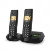 Schnurloses Analog/DECT-Telefon Gigaset PURE 100A Duo — 2 Mobilteile, Freisprecheinrichtung, Rufnummernanzeige, 1,5-Zoll-Display, Schwarz