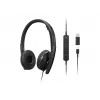 Lenovo 4XD1P83425 Kopfhörer/Headset Kabelgebunden Head-band Anrufe/Musik USB Typ-A Schwarz