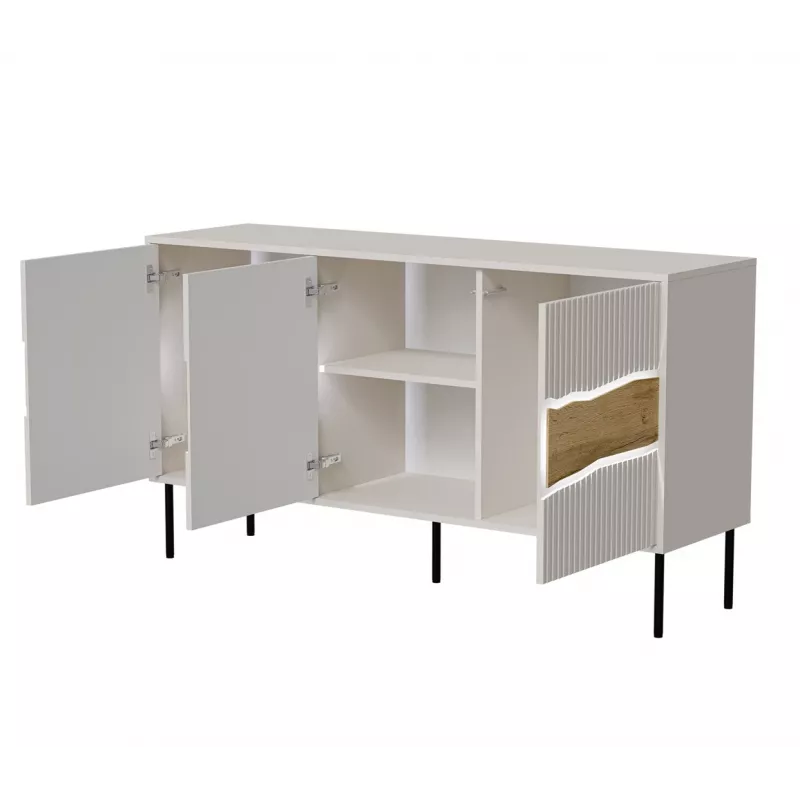 Kommode Cama Meble INSERTO 3D 143,5×40×80 cm — Kaschmir-Finish mit LED