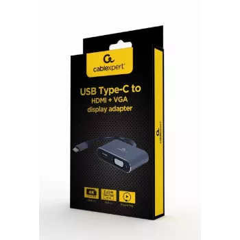 Cablexpert A-USB3C-HDMIVGA-01 USB-Grafikadapter Grau