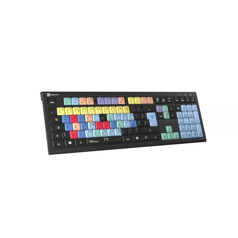 Tastatur Logickeyboard LKB-CBASE-A2PC-FR Universal USB AZERTY Französisch Schwarz