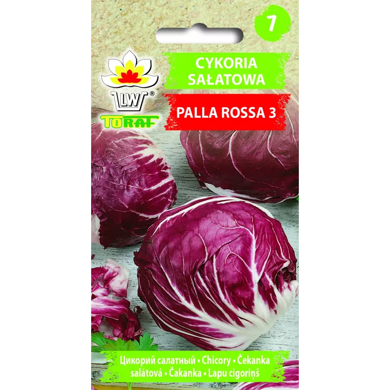 Lettuce Chicory Palla Rossa 3 Toraf Gemüsesamen, 5g-Packung