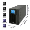 Qoltec 53042 USV (unterbrechungsfreie Stromversorgung) Doppelwandlung (Online) 1 kVA 800 W 2 AC-Ausgänge
