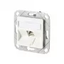 METZ CONNECT BTR C6A Modul 1 Port 180° UPk - Anschlussdose, Unterputz - RJ-45 - Reinweiß, RAL 9010 (130B11D11102-E)