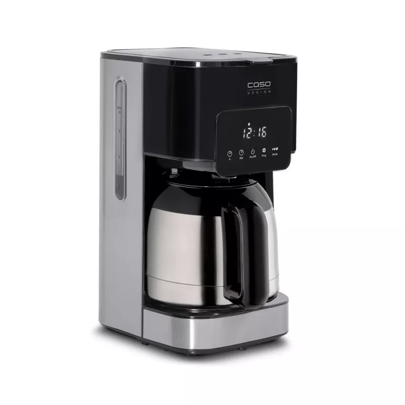 Caso | Kaffeemaschine mit zwei Isolierkannen | Taste & Style Duo Thermo | Filterkaffeemaschine | 800 W | Schwarz/Edelstahl