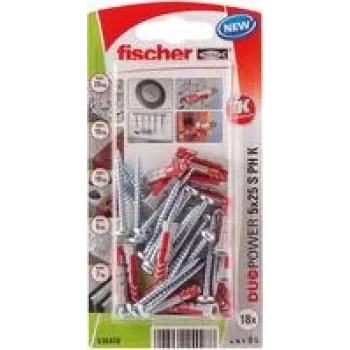 Fischer DuoPower 5 x 25 S PH K NV Dübel 25 mm 535478 1 Set (535478)