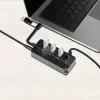 USB 3.2 Gen1 HUB, 4x USB-A Ein-/Ausschalter
