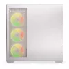 PC-Gehäuse KRUX Exo RGB White — ATX-Tower, Stahl, 2x3,5 Zoll + 2x2,5 Zoll Einschübe, USB-C, RGB