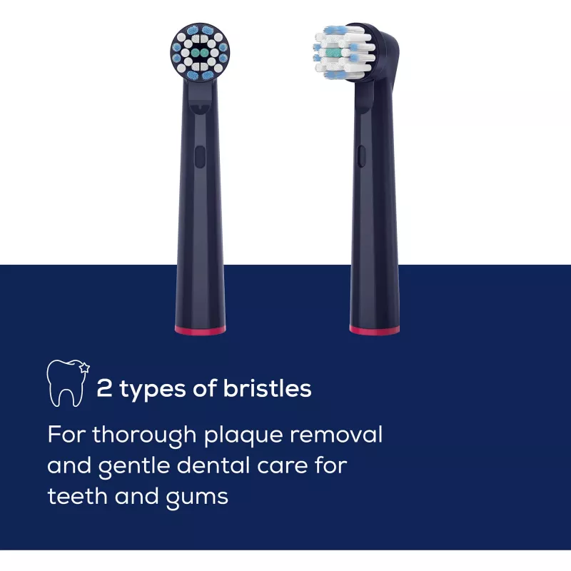 Beurer TB Sensitive Eco Green Planet Bürstenköpfe, dunkelblau, 4er-Pack