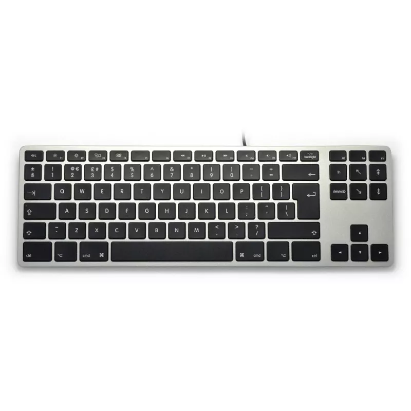 Tastatur Aluminium Mac Tenkeyless RGB Space Gray