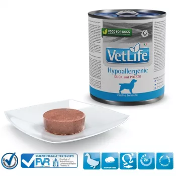 FARMINA Vet Life Diet DOG Hypoallergenes Ente & Kartoffel - Nassfutter für Hunde - 300 g