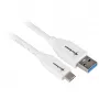 USB 3.2 Gen 2 Kabel, USB-A Stecker > USB-C Stecker (Weiß, 0,5 Meter)