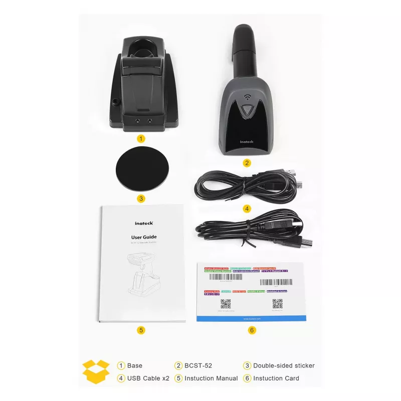 Inateck Barcodescanner 52 schwarz [BCST-52_black]