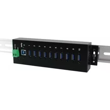 Exsys EX-1110HMVS - Hub - 10 x USB 3.1 Gen 1 - DIN-Schienenmontage - DC (EX-1110HMVS)