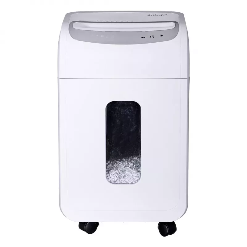 Aktenvernichter Activejet ASH-1602M, P-5, 28 l, 2x14 mm Schnitzel, weiß
