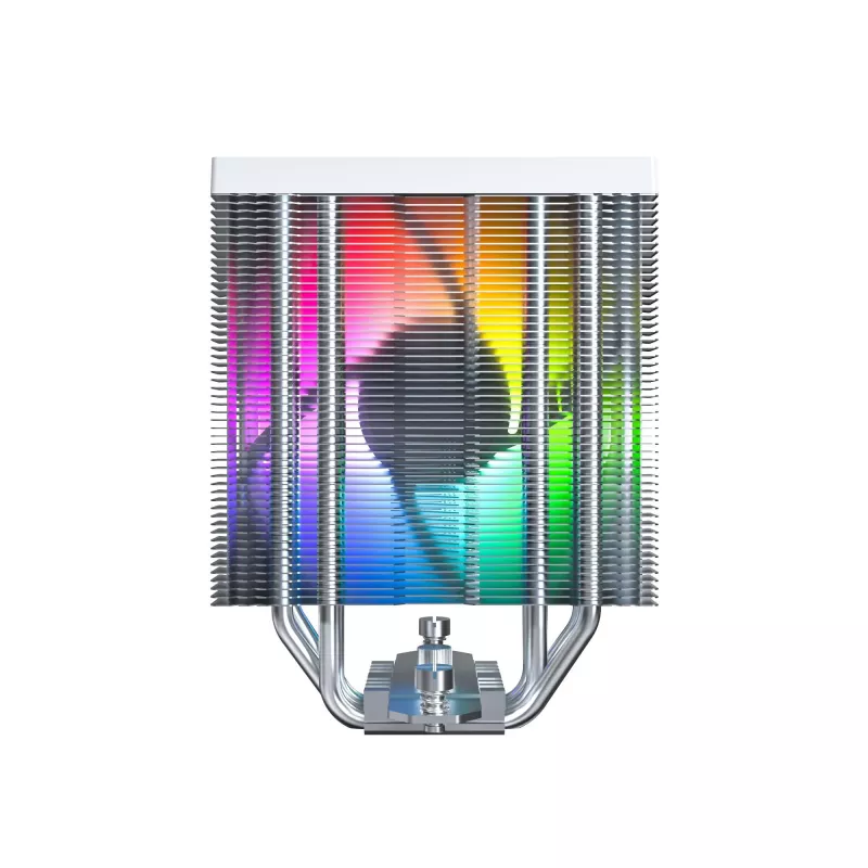 Luftkühler Montech NX400 ARGB 120 mm Weiß — 270 W TDP, FDB, 156×74×120 mm