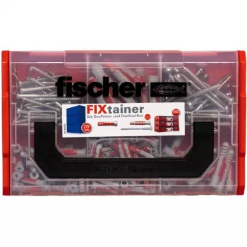 FixTainer - DUOPOWER & DUOSEAL + Schrauben, Dübel hellgrau/rot, 275-teilig