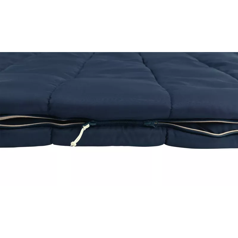 Schlafsack Outwell Contour Lux Double rechteckig Polyester, 1450×2200 mm, max. Benutzergröße 190 cm, blau