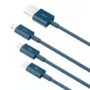 USB-Kabel 3in1 Baseus Superior Series, USB auf Micro-USB / USB-C / Lightning, 3,5 A, 1,5 m (blau)