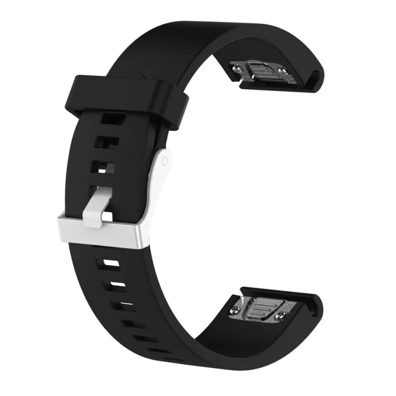 Silikon-Armband FIXED für Garmin QuickFit 20 mm, schwarz