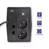 Qoltec Monolith USV (unterbrechungsfreie Stromversorgung) Doppelwandlung (Online) 0,45 kVA 240 W 2 Steckdosen