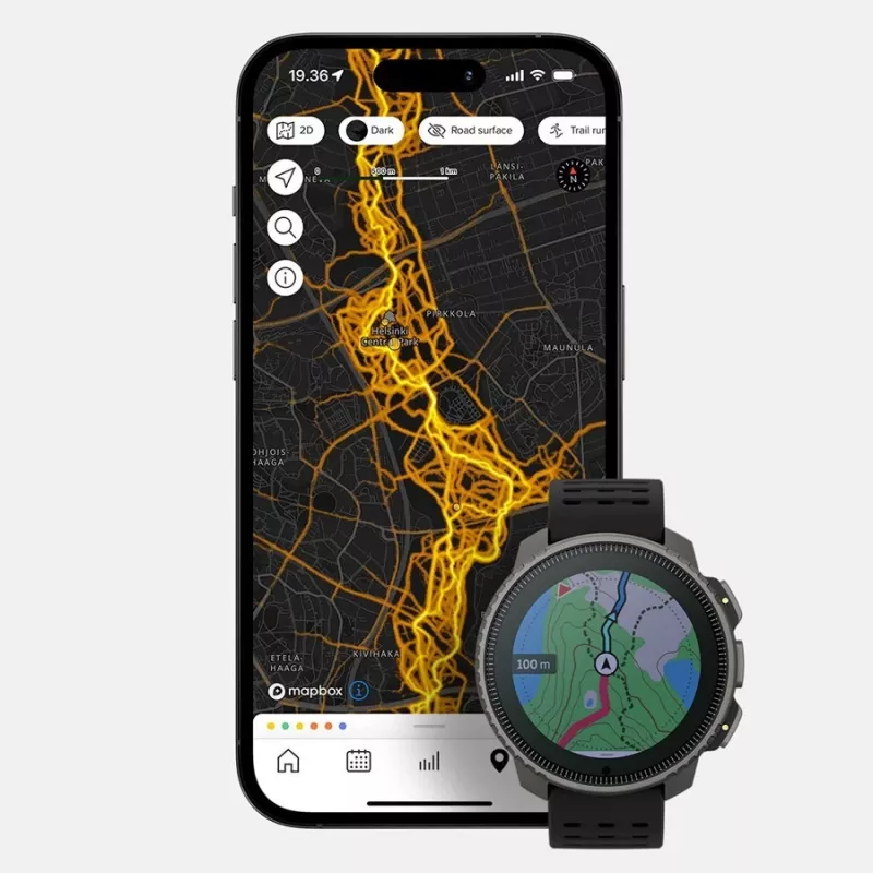 Suunto Vertical Solar 3,56 cm (1,4) Punktmatrix 49 mm 280 x 280 Pixel Touchscreen Schwarz GPS (Satellit)