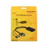 Video-Adapterkabel DeLOCK 62597 0,25 m HDMI Typ A VGA D-Sub 3,5 mm USB Typ-A Schwarz
