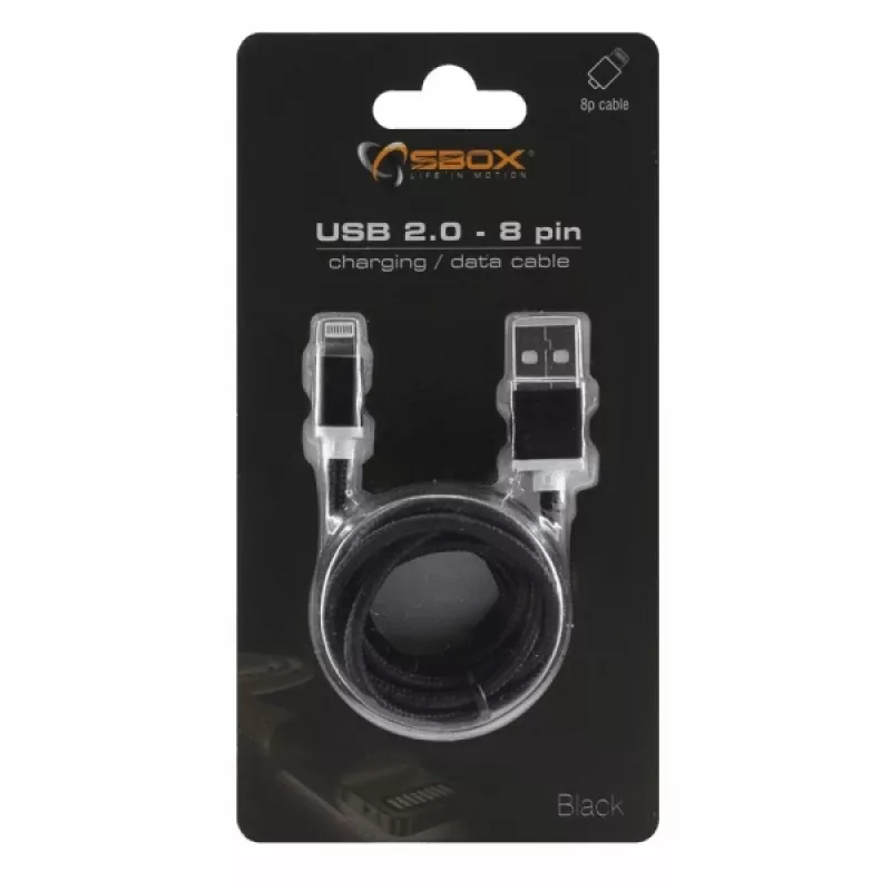 Sbox IPH7-B USB 2.0 8 Pin schwarz