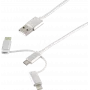 USB-Kabel ShiverPeaks BS14-50067 1m USB A USB C/Micro-USB B/Lightning Weiß