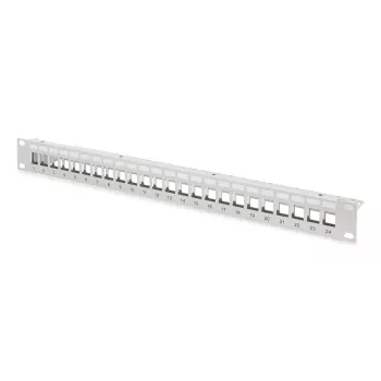 Digitus Modulares Patch Panel 24-Port DN-91410-24 RJ-45 Cat6a Grau