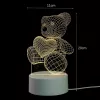 Nachtlampe Extralink HOME 3D Herz optische Täuschung Nachttischlampe USB