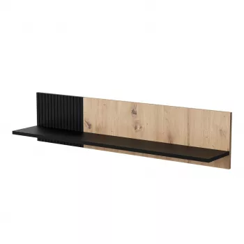Schweberegal Cama Meble MERCI 110x20x25 cm, wandmontiert, Spanplatte, schwarz/eiche artisan