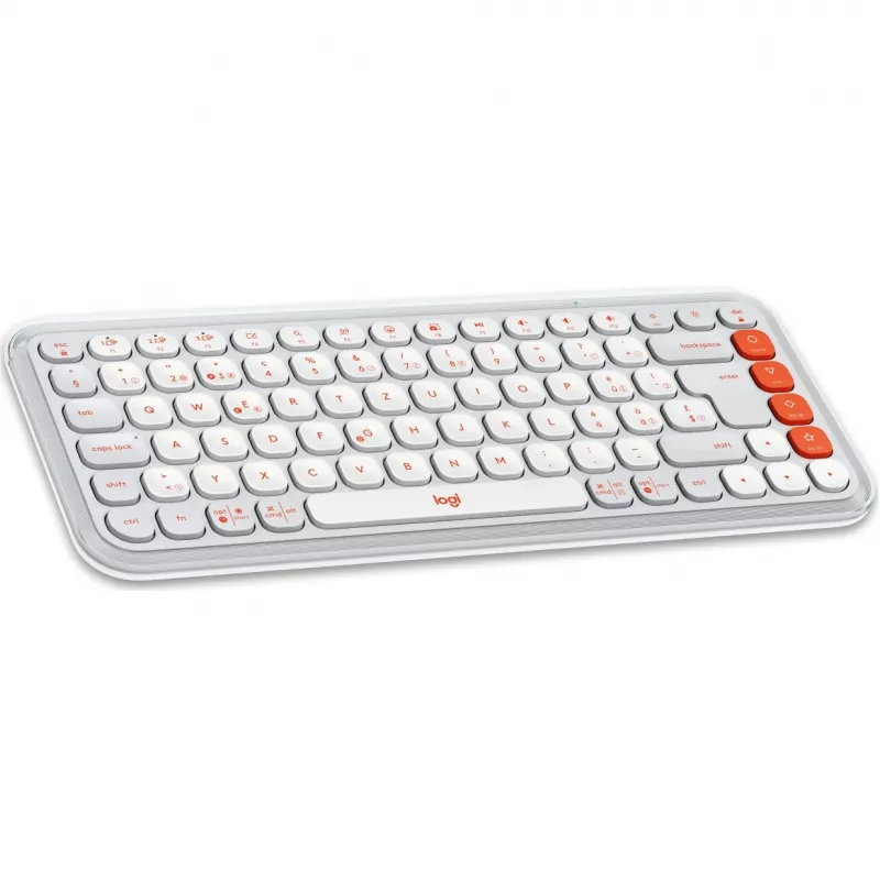 Logitech POP Icon Combo Bluetooth QWERTZ Swiss Orange White Maus
