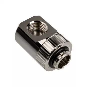 EK Water Blocks EK-Torque Adapter 90 Grad G1/4 Zoll AG auf G1/4 Zoll IG – drehbar, nickel Silber