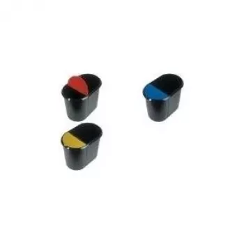 Helit Duo Papierkorb - 29 l Fassungsvermögen - Oval - 350,0 mm Höhe x 445,0 mm Breite