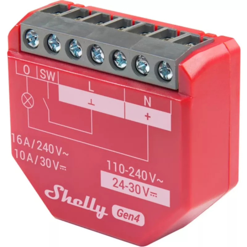 Shelly · Flush-Mount·1PM Gen4 2er-Pack · Relais · max 16A · 1 Kanal · Messfunktion · (Shelly_1PM_Gen4_2er)